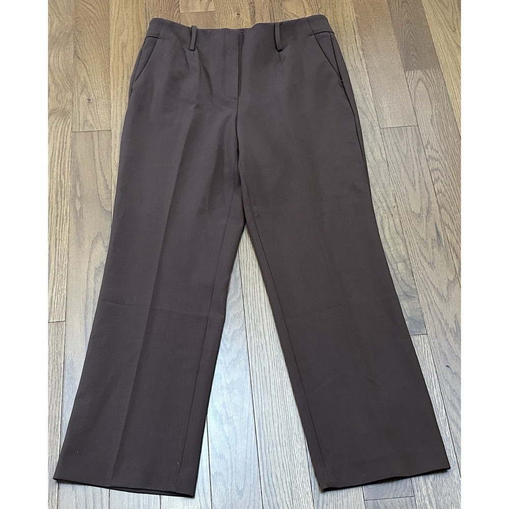 Talbots Southampton Tailored Stretch Straight Leg Pants NWT Brown Size 12